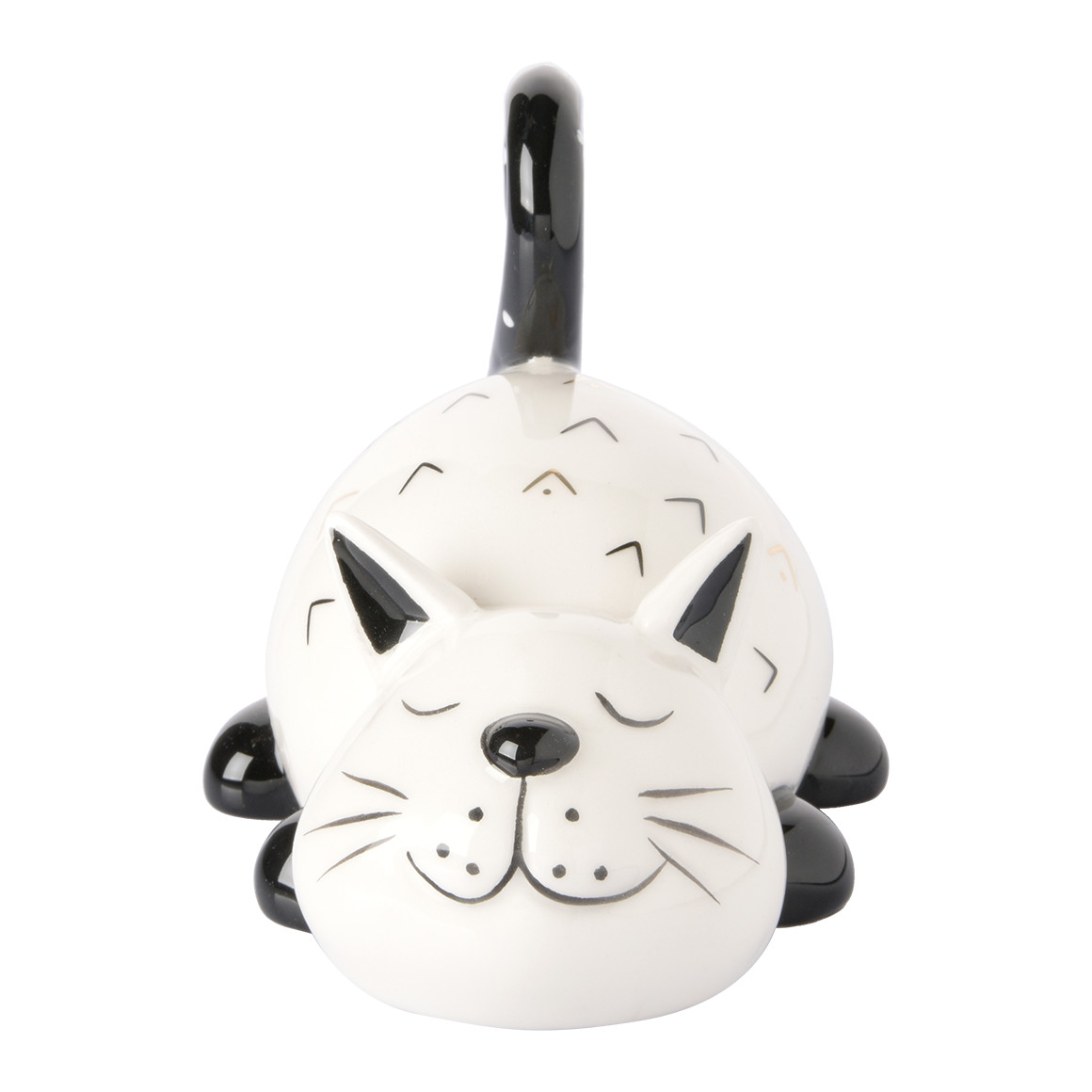 Große Deko-Figur Katze in glänzender Optik