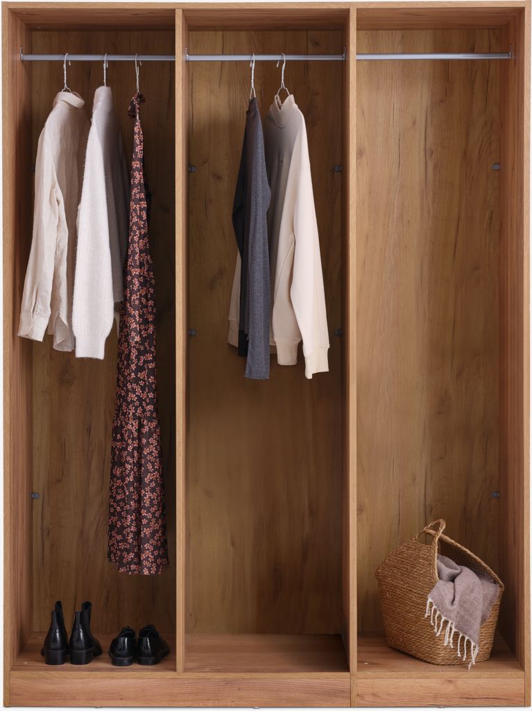 VIBY Meuble 3 portes 150x200 couleur chêne naturel