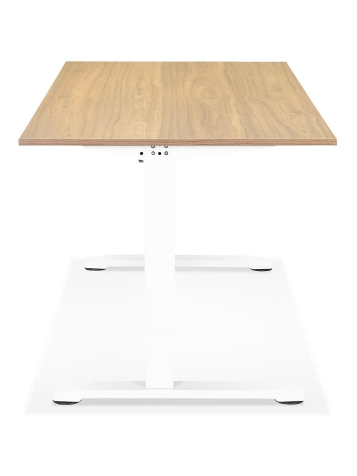 KADIMA DESIGN Schreibtisch höhenverstellbar 160x80 cm, ergonomisch stabil in Beige-Weiß günstig kaufen