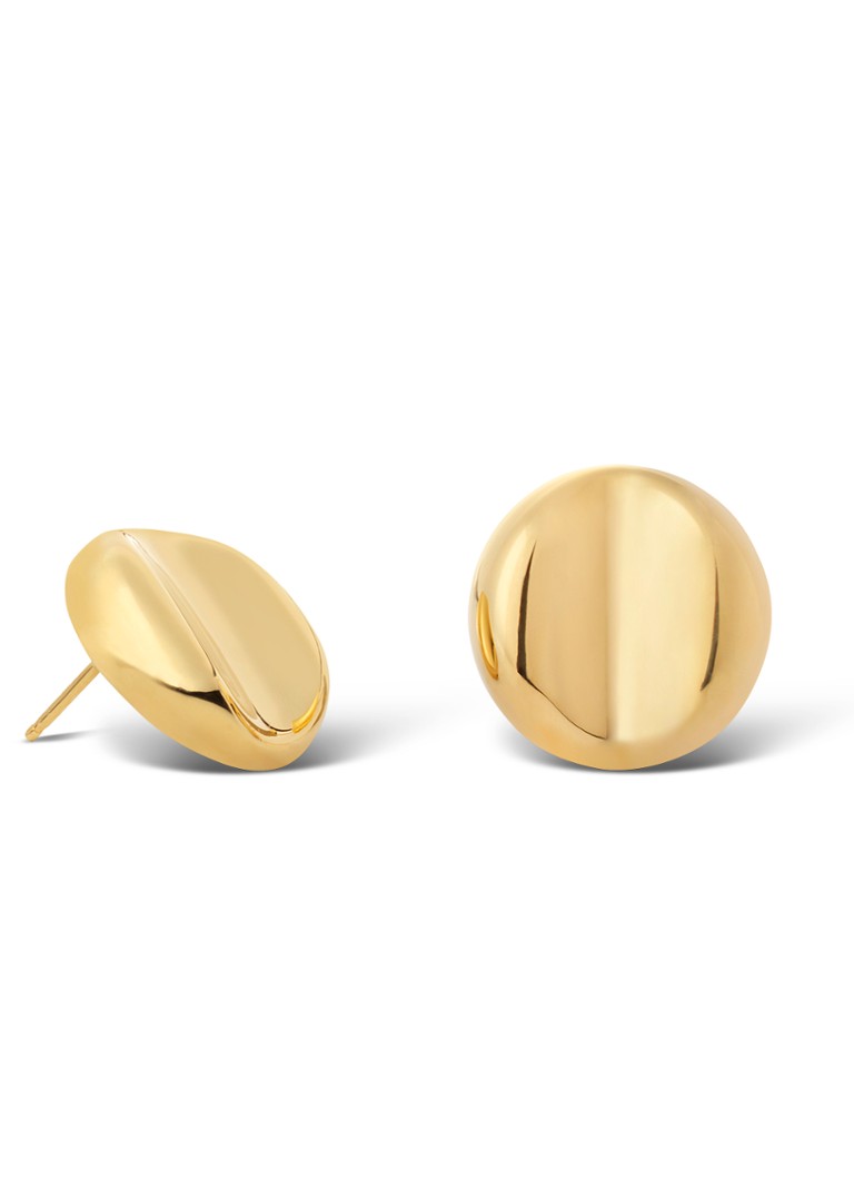 Σκουλαρίκια Casa Jewelry με ημι-σωλήνα και επιχρυσωμένους κύβους