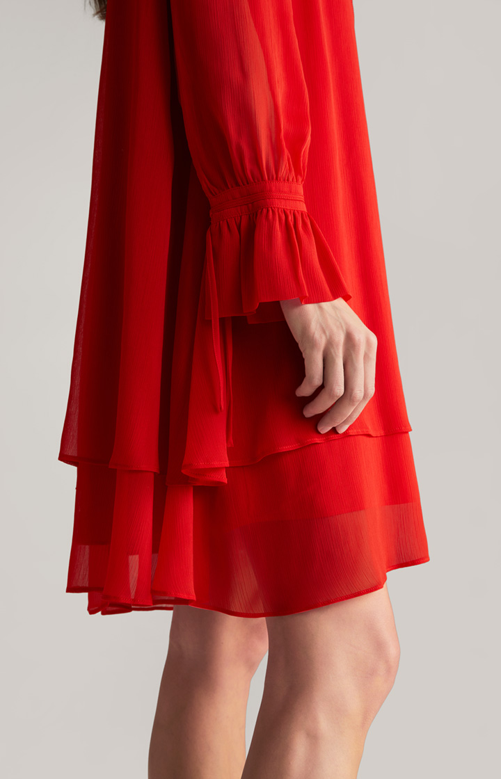 Chiffon-Kleid in Rot