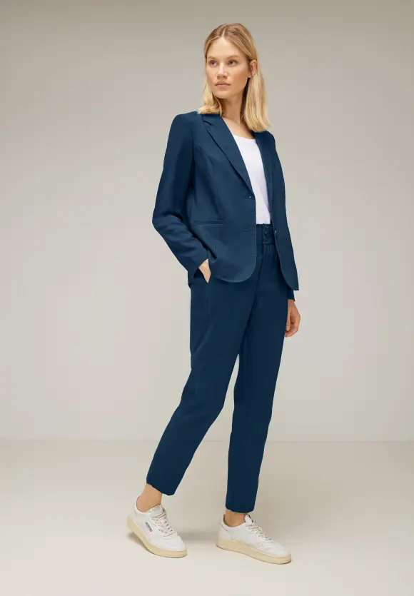 Street One Twill Blazer in Unifarbe