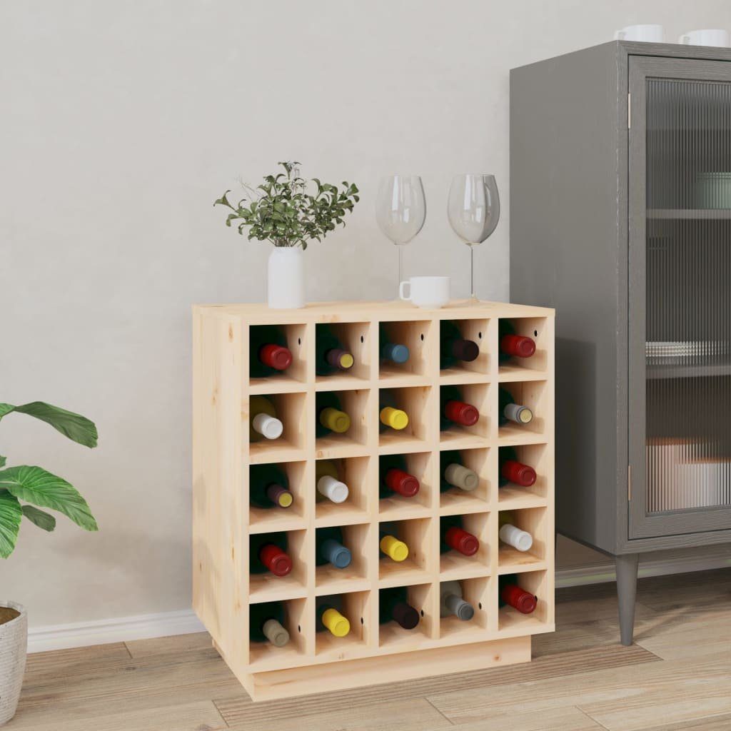 vidaXL Barschrank Weinregal 55,5x34x61 cm Massivholz Kiefer (1-St)