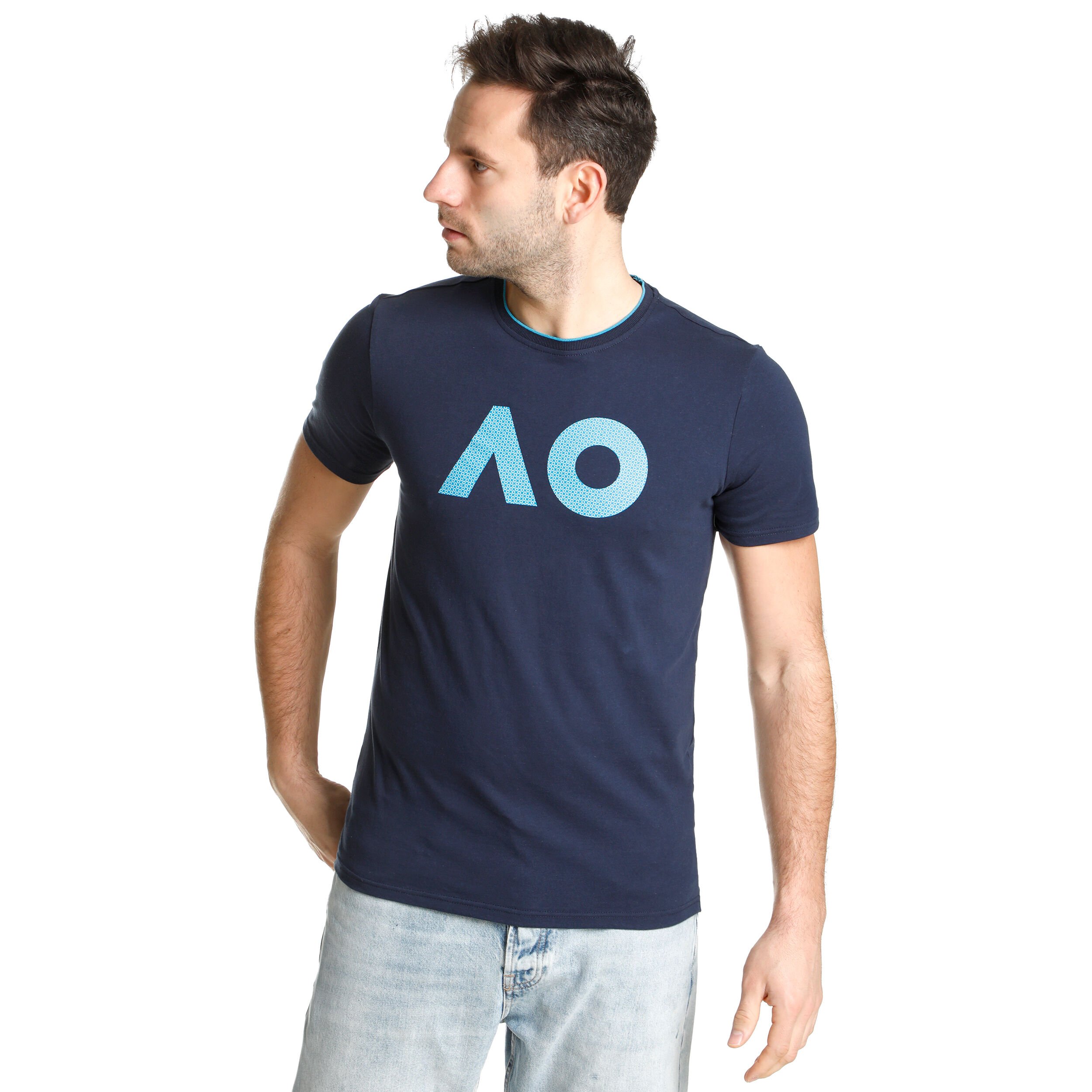AO Stack Print Core Logo T-Shirt Herren - Dunkelblau, Blau