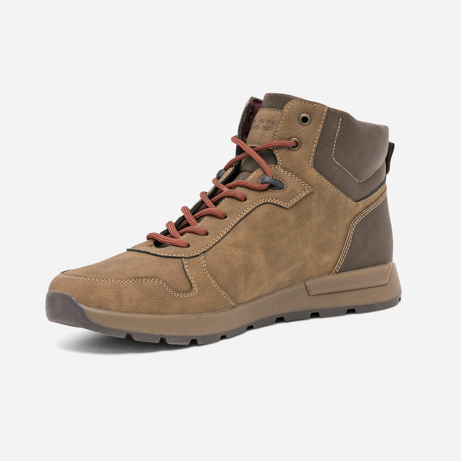 Basket marron doublure bordeaux