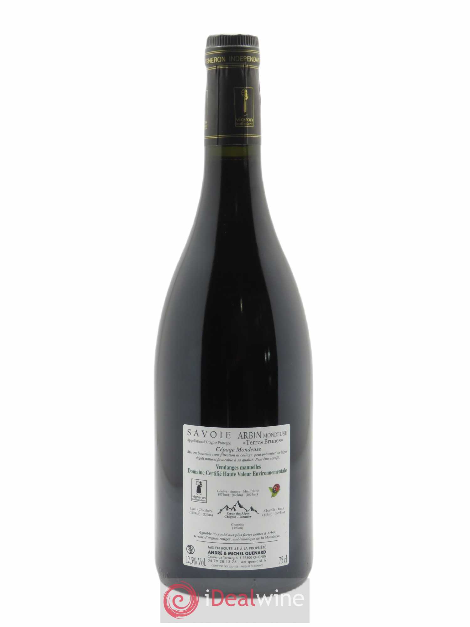 Vin de Savoie Arbin Mondeuse Terres Brunes André et Michel Quenard  2020 - Lot de 1 Bouteille