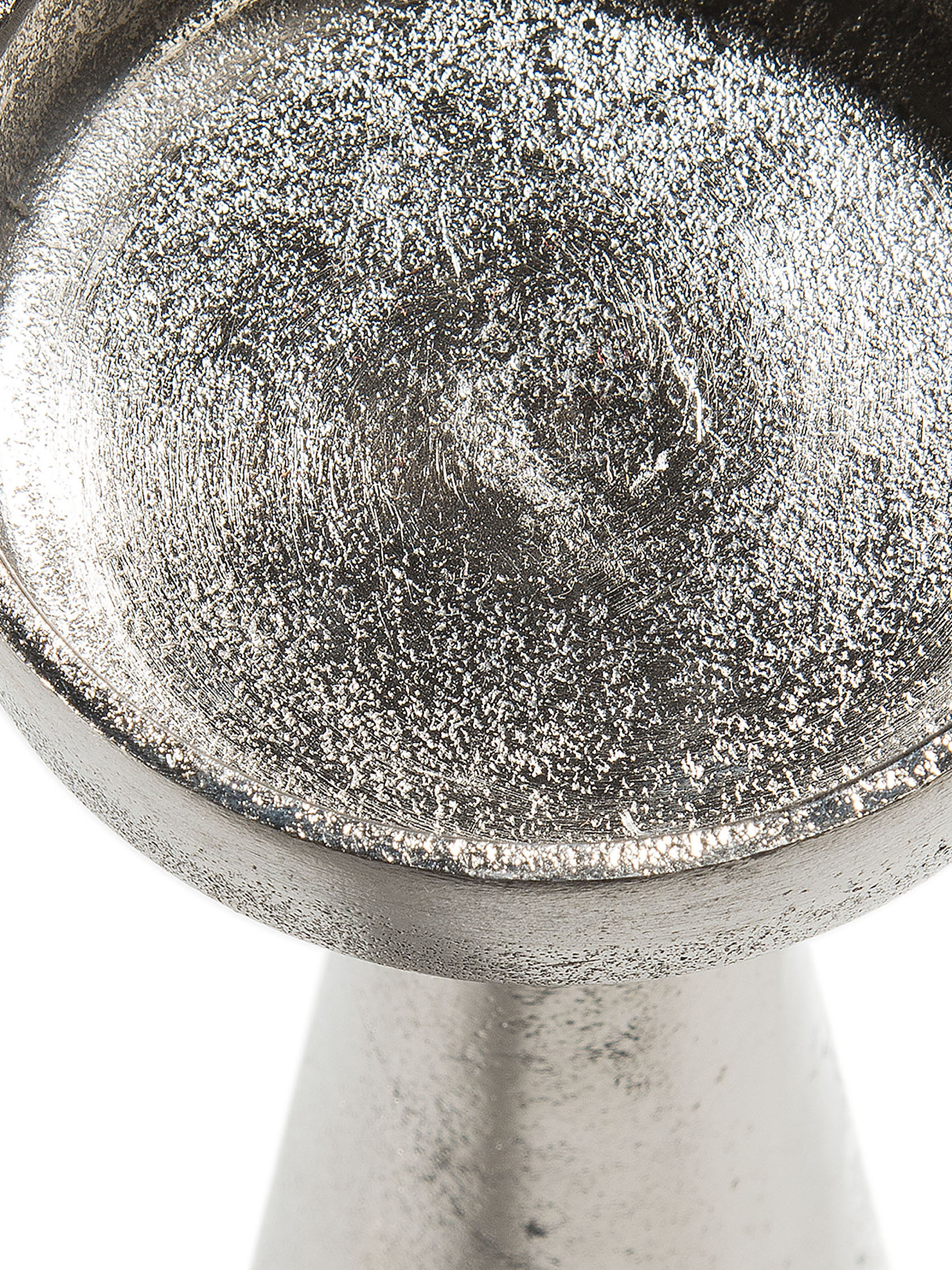 Raw Silver Finish Kerzenleuchter, Silber