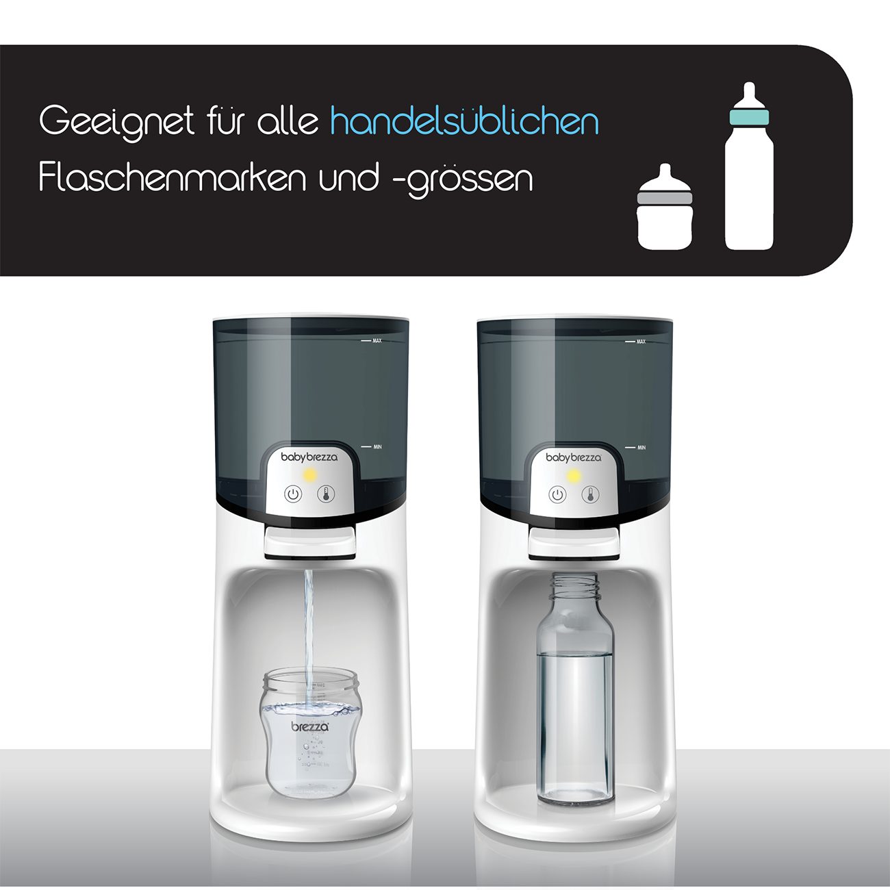 Baby Brezza Babyflaschenwärmer, Instant Warmer - sofort warmes Wasser mit der idealen Temperatur