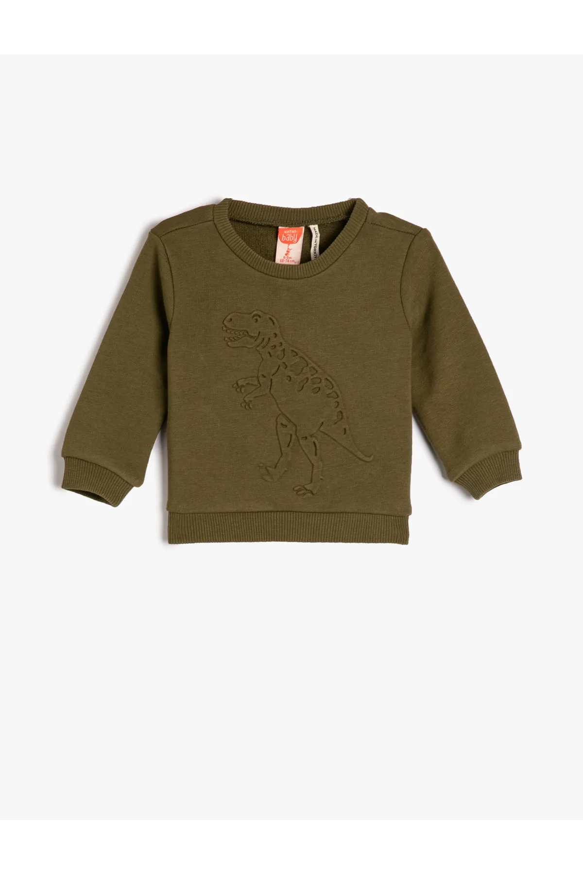 Koton  Dinosaurier-Sweatshirt mit Rundhalsausschnitt und langen Ärmeln