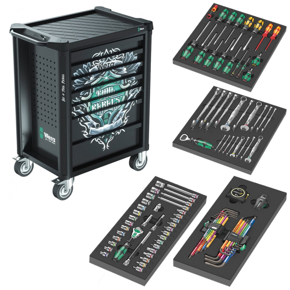Wera 05150130001 9700 Tool Rebel cărucior de atelier 1, 78 de piese
