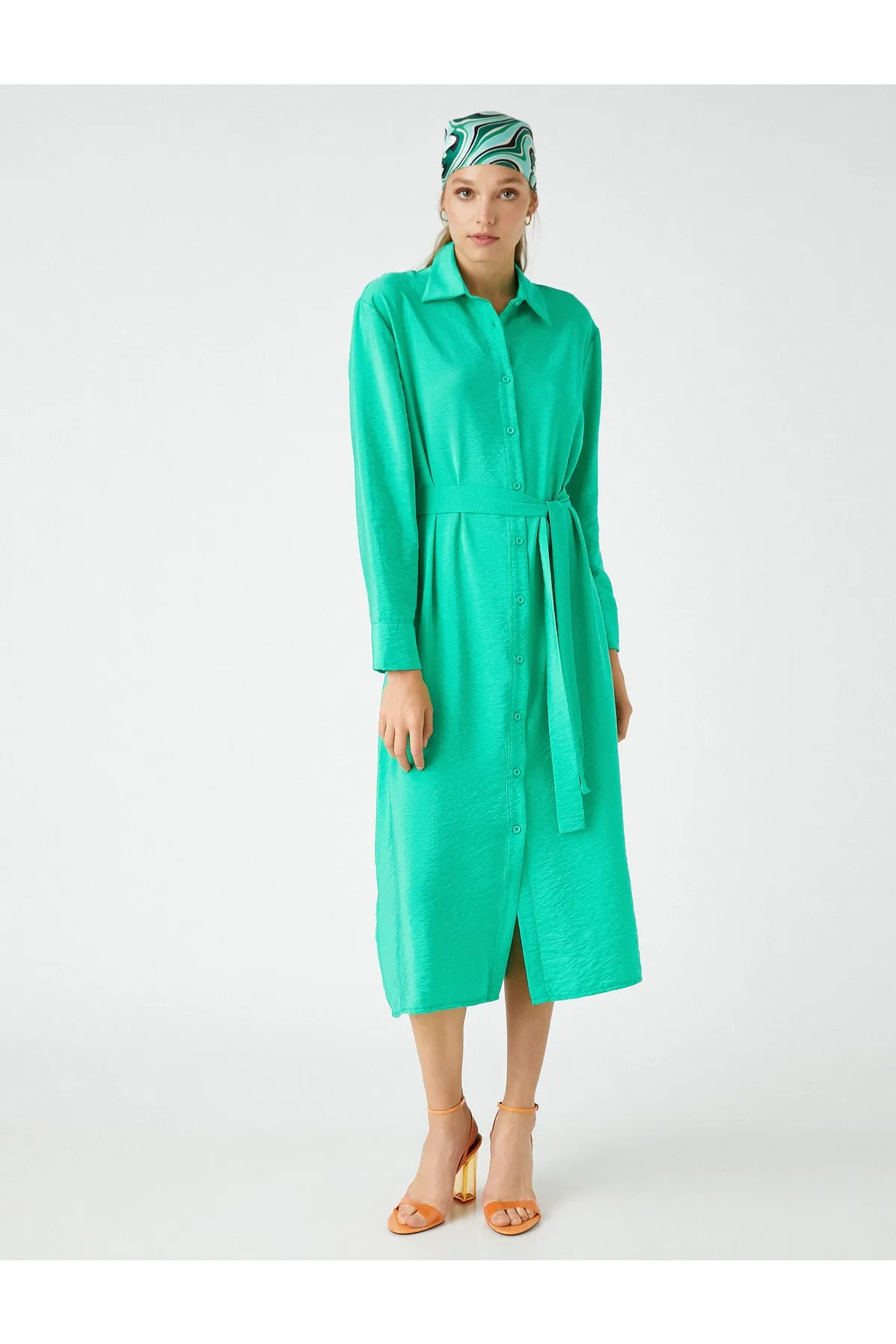 Koton  Midi-Hemdkleid aus Modal-Mix