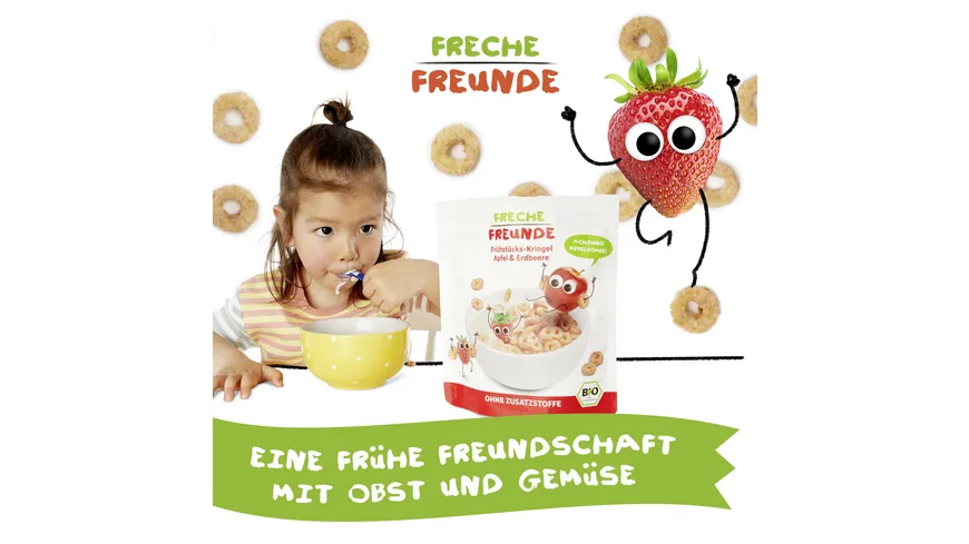 Freche Freunde Bio Frühstücks-Kringel Apfel & Erdbeere 125 g
