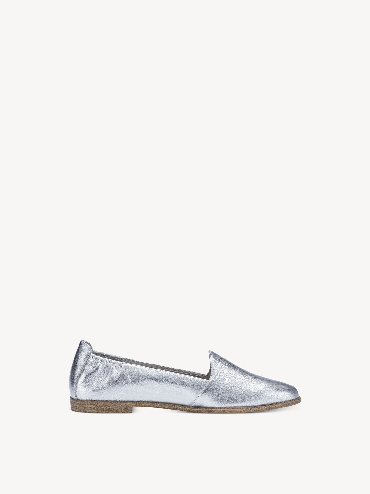 Slipper en cuir - métallique
