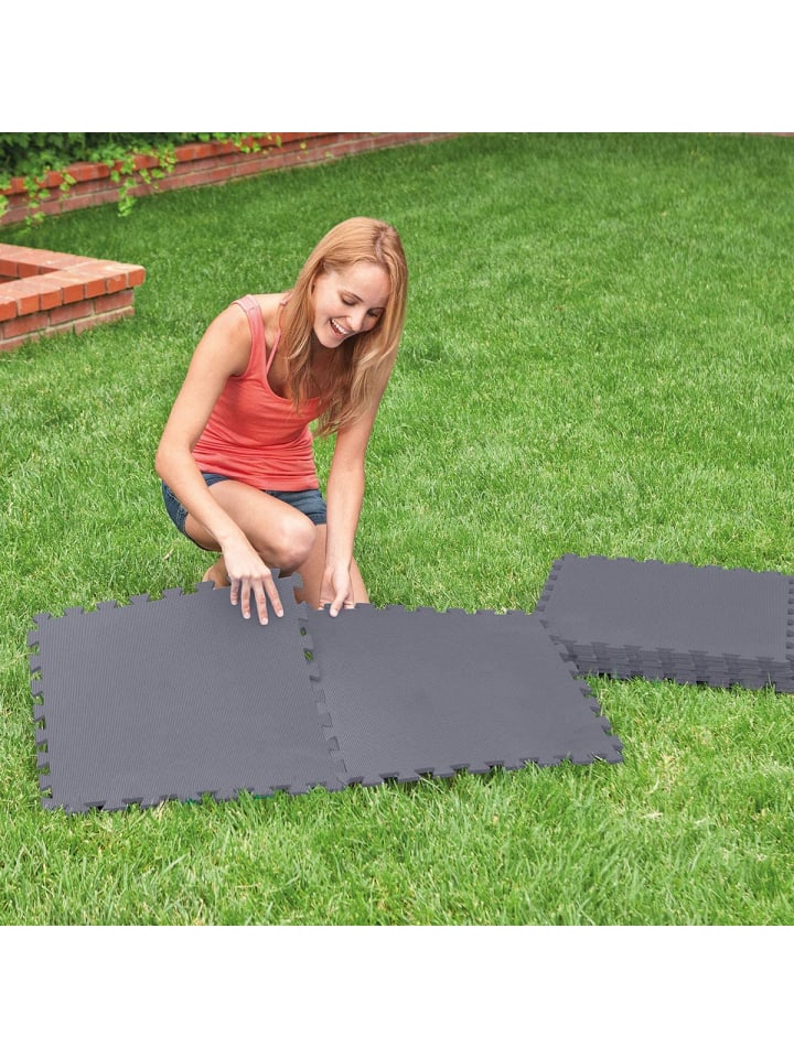 Intex Bodenschutz-Matte (Puzzle) 8 Stück, 1,9m² in grau günstig kaufen onesize
