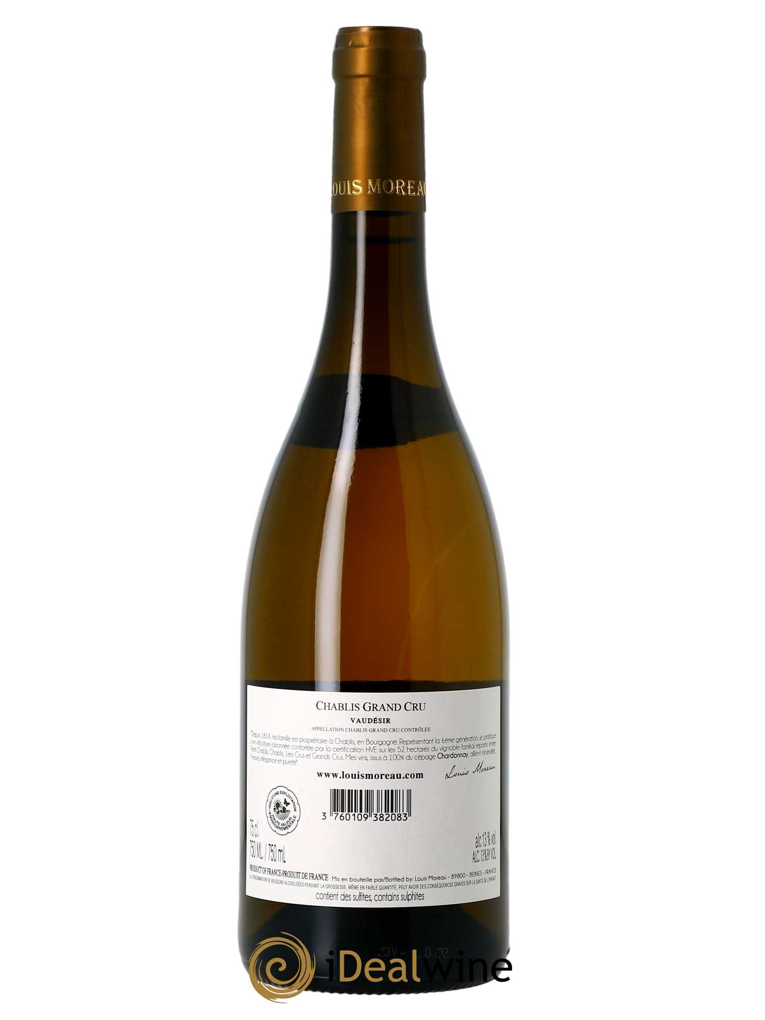 Chablis Grand Cru Vaudésir Louis Moreau  2020 - Lot de 1 Bouteille