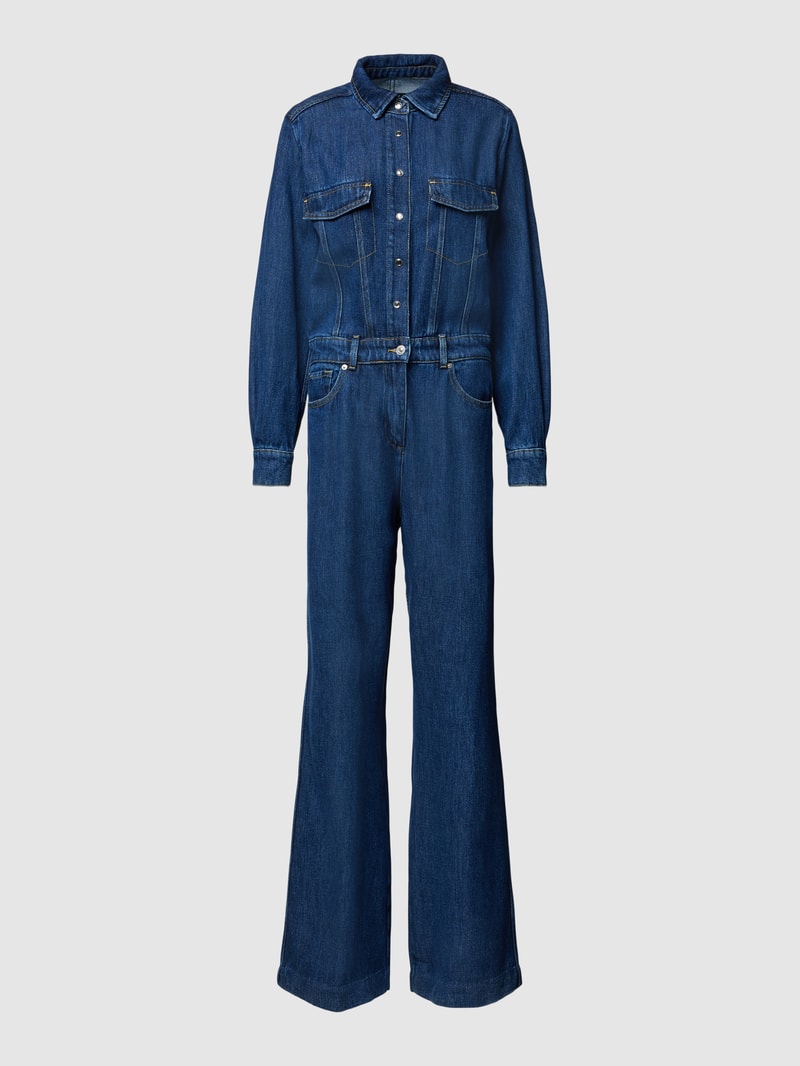 Jumpsuit in Denim-Optik in blau