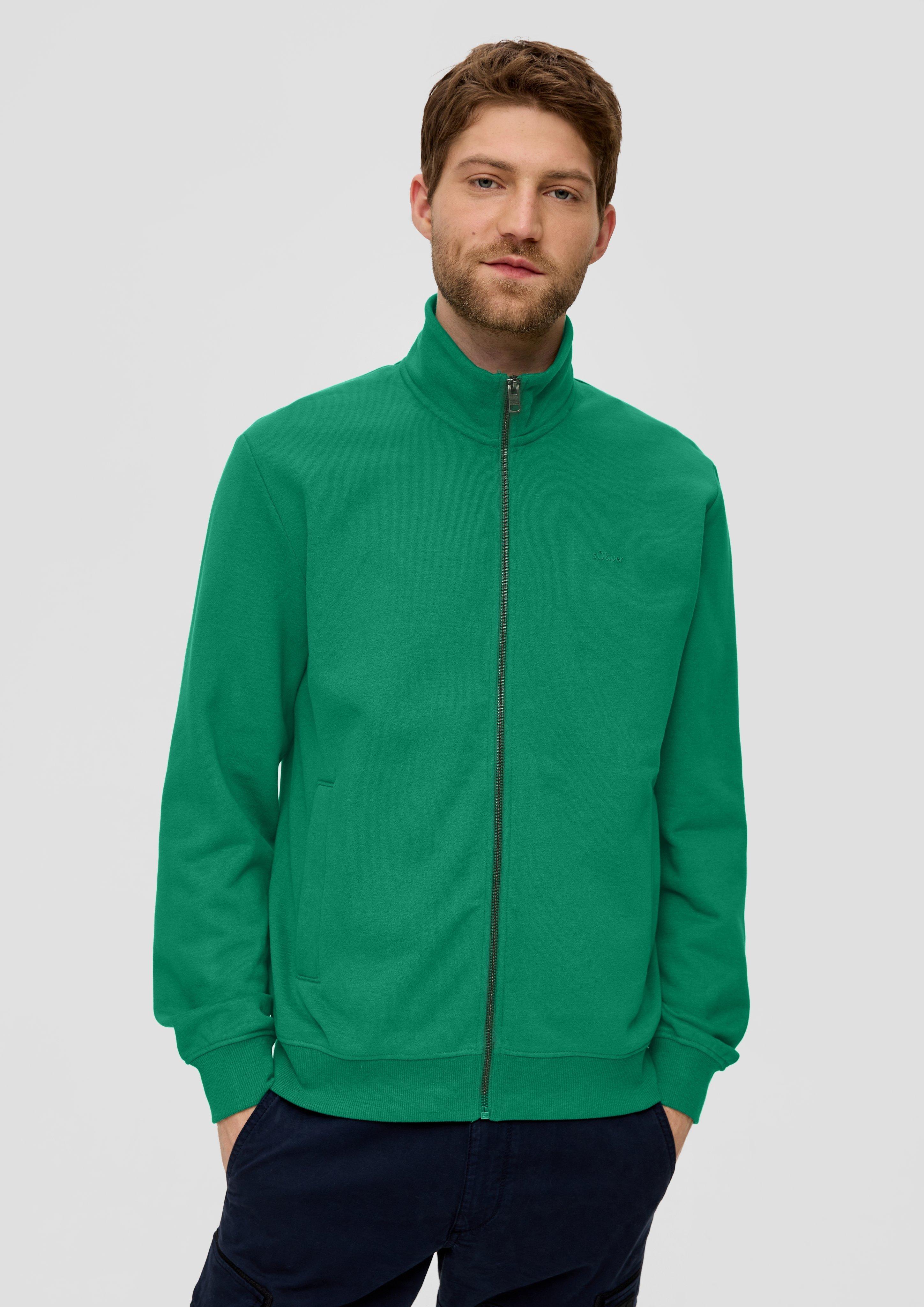 Sweatshirt-Jacke mit Stehkragen  2141491-7652