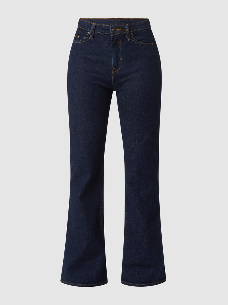 Bootcut Jeans mit Stretch-Anteil in dunkelblau