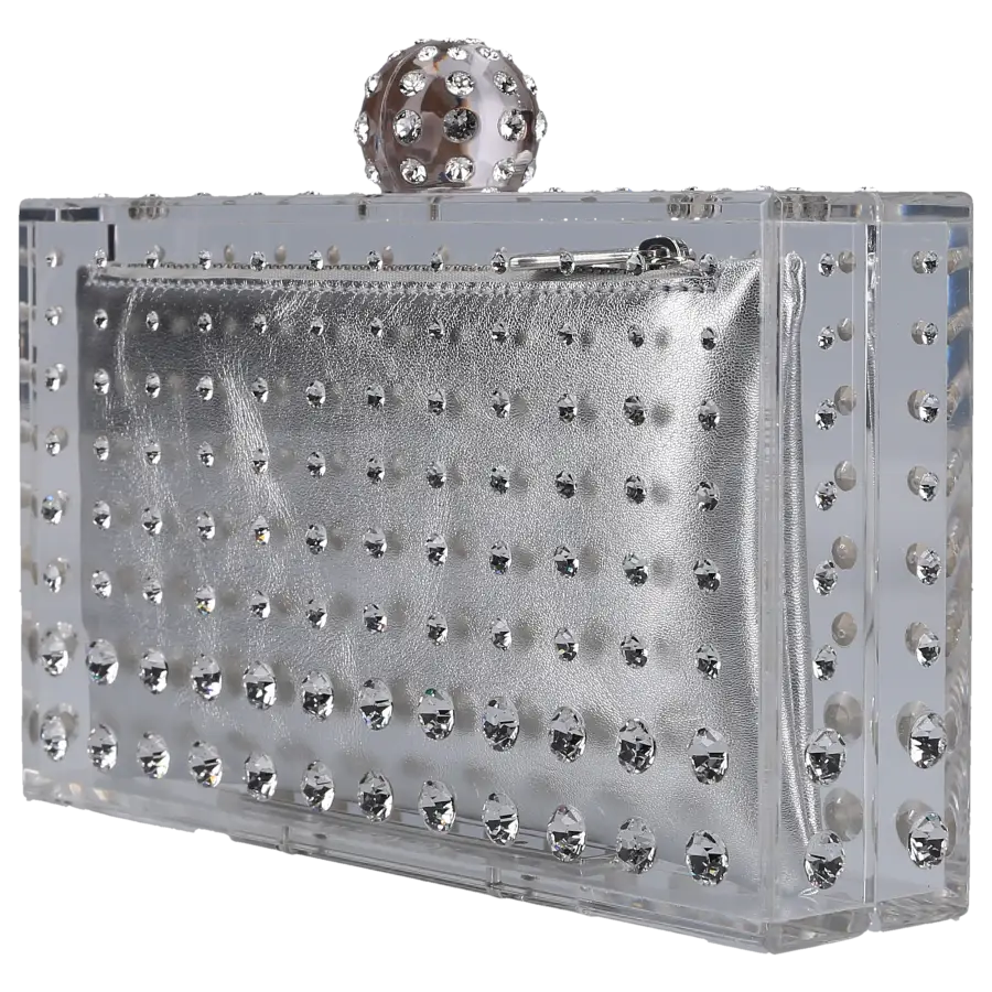 Aquazzura - Clutch TEQUILLA Harz - grau