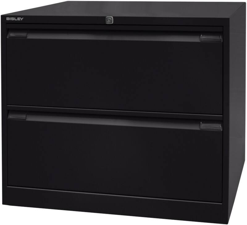 Bisley Hängeregistraturschrank Original 2 Schübe Schwarz 800 x 622 x 711 mm