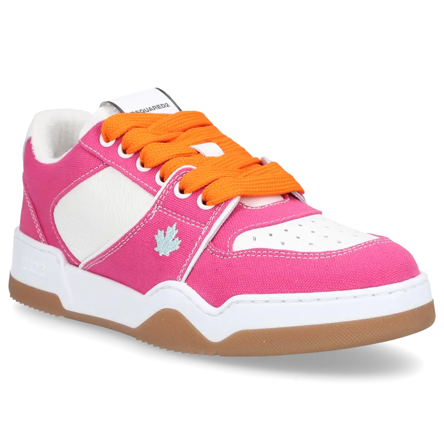Dsquared2 - Sneaker low SPIKER Kalbsleder Denim - rot