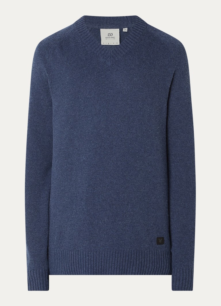 Pull en maille fine Lyle & Scott Saddle, mélange de cachemire
