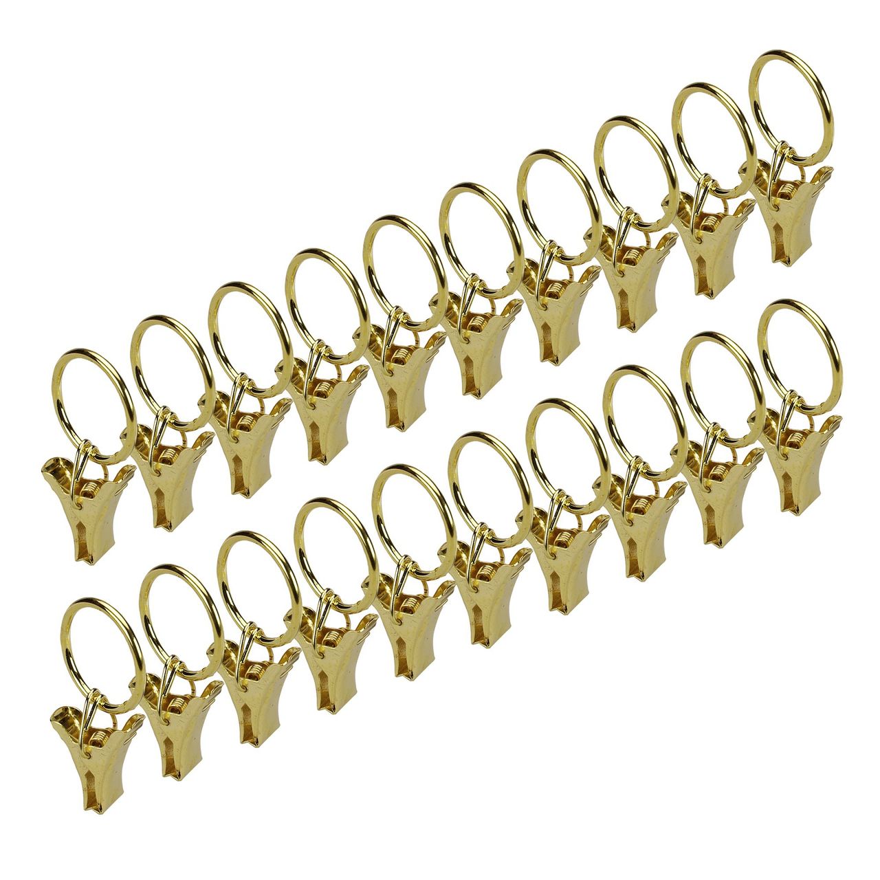 Bella Casa Ring mit Klammer für Seilspanngarnitur, Spannseil-Garnitur, 20 Stück, vermessingt