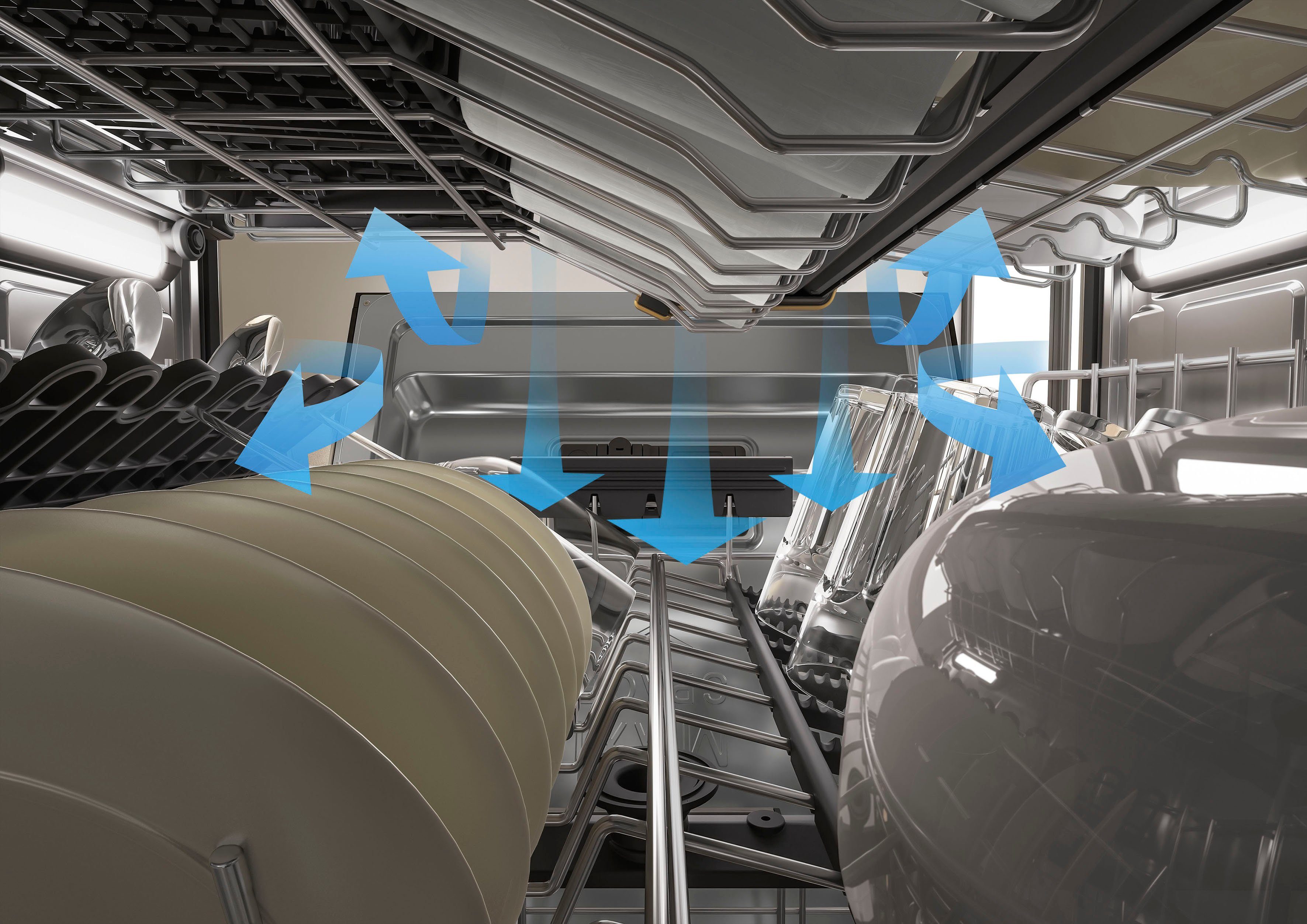 BAUKNECHT vollintegrierbarer Geschirrspüler, B8I HF58 TUC, 14 Maßgedecke, SpaceClean – die 3. Schublade für hohe Gläser und Müslischalen