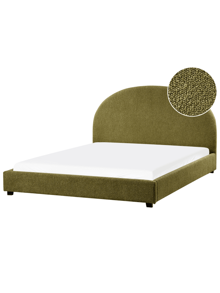 Beliani Doppelbett VAUCLUSE in Grün - (W) 174 x (H) 112 x (L) 214 cm günstig kaufen onesize