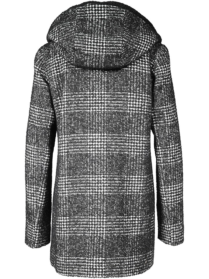 Fuchs Schmitt Wollmantel in Schwarz/ Weiß günstig kaufen
