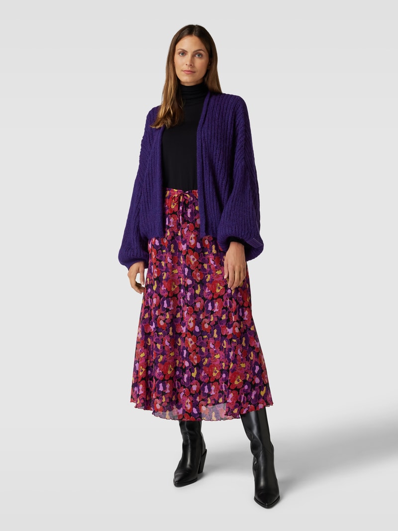 Midirock mit floralem Muster Modell 'Pippa' in hellrot