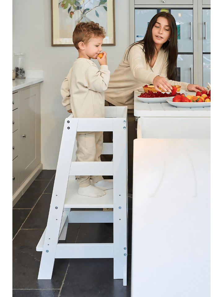 ALAVYA HOME Lernturm Neo - Stehhilfe für Kinder bis 70Kg belastbar in Weiß günstig kaufen 85 cm