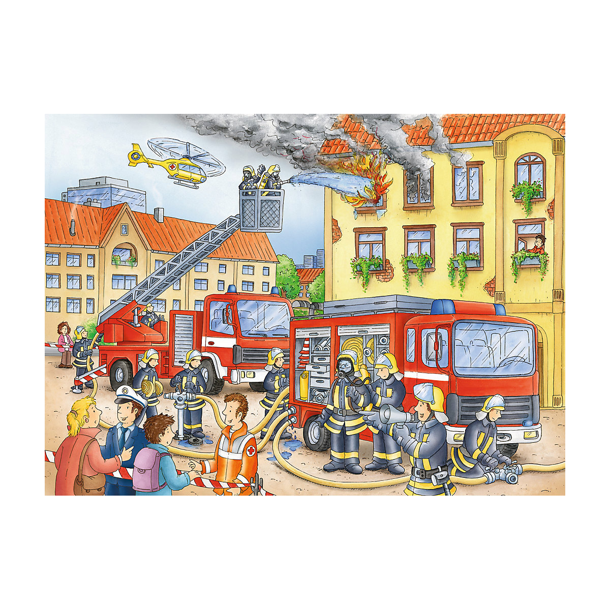 Puzzle, 100 Teile XXL, 49x36 cm, Unsere Feuerwehr