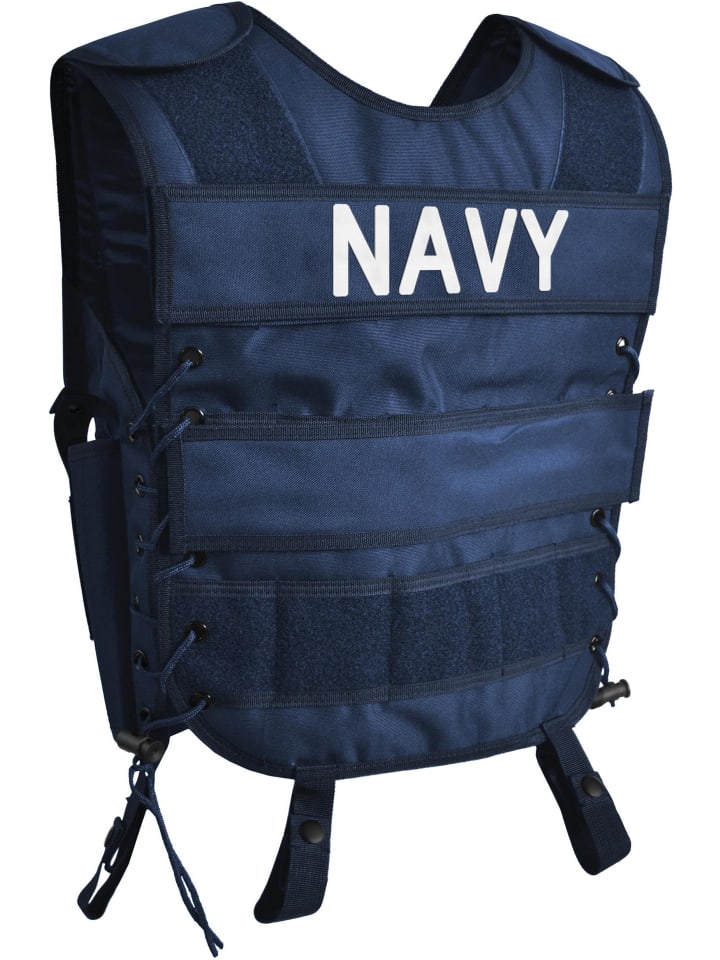 Normani Outdoor Sports Weste mit abnehmbarem Klett-Patch Tac Charge-V in NAVY günstig kaufen