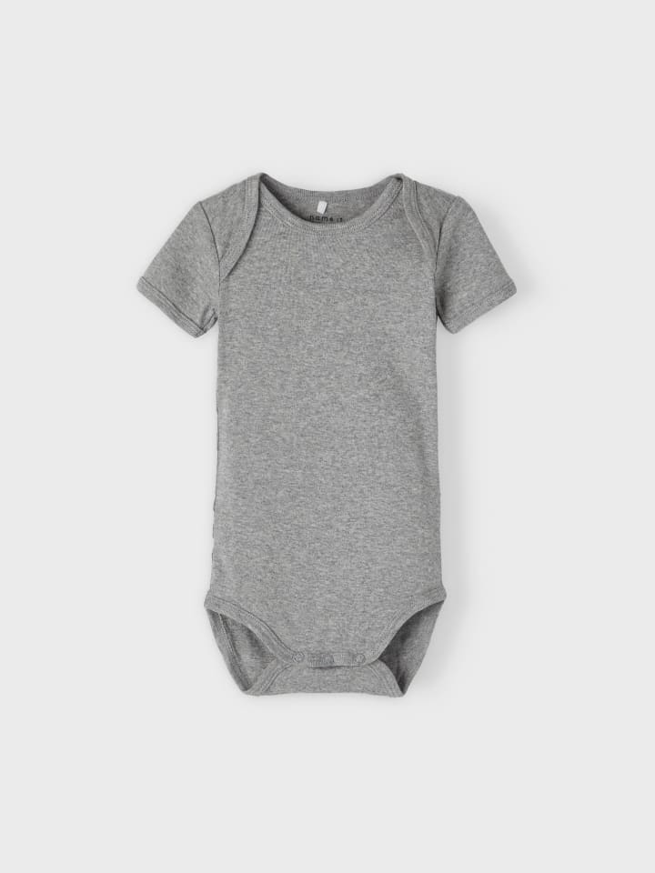 name it Unisex Baby Kurzarm-Body-Set Elefant in Grau günstig kaufen