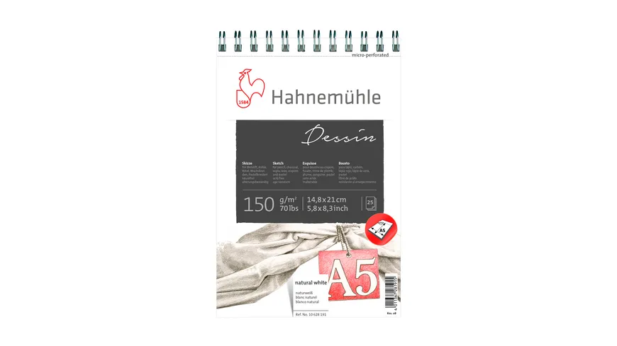 Hahnemühle Skizzenblock Dessin a5 25 Blatt