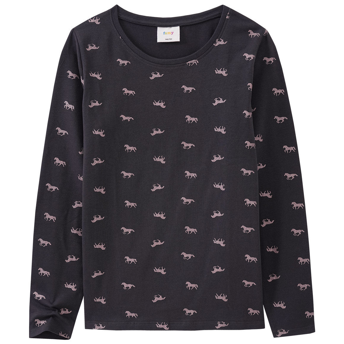 2 Mädchen Langarmshirts im Basic-Look