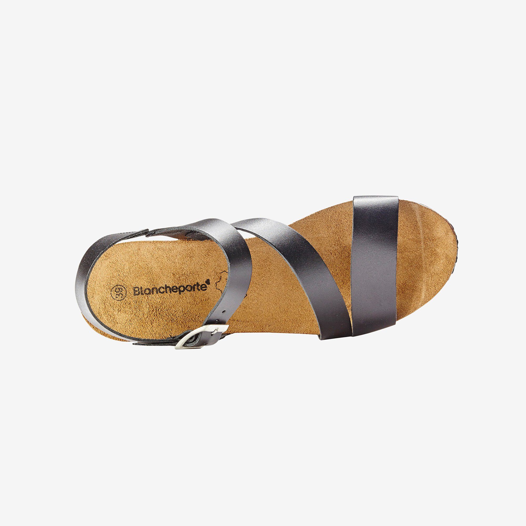 Sandales compensées cuir semelle liège