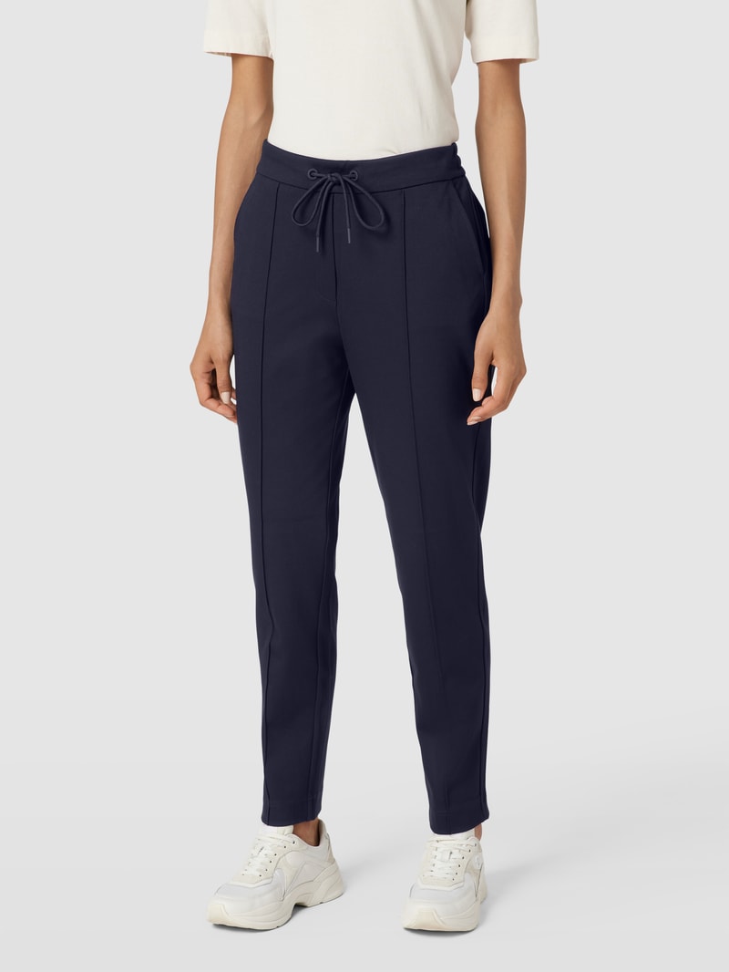 Sweatpants mit Ziernähten in marineblau