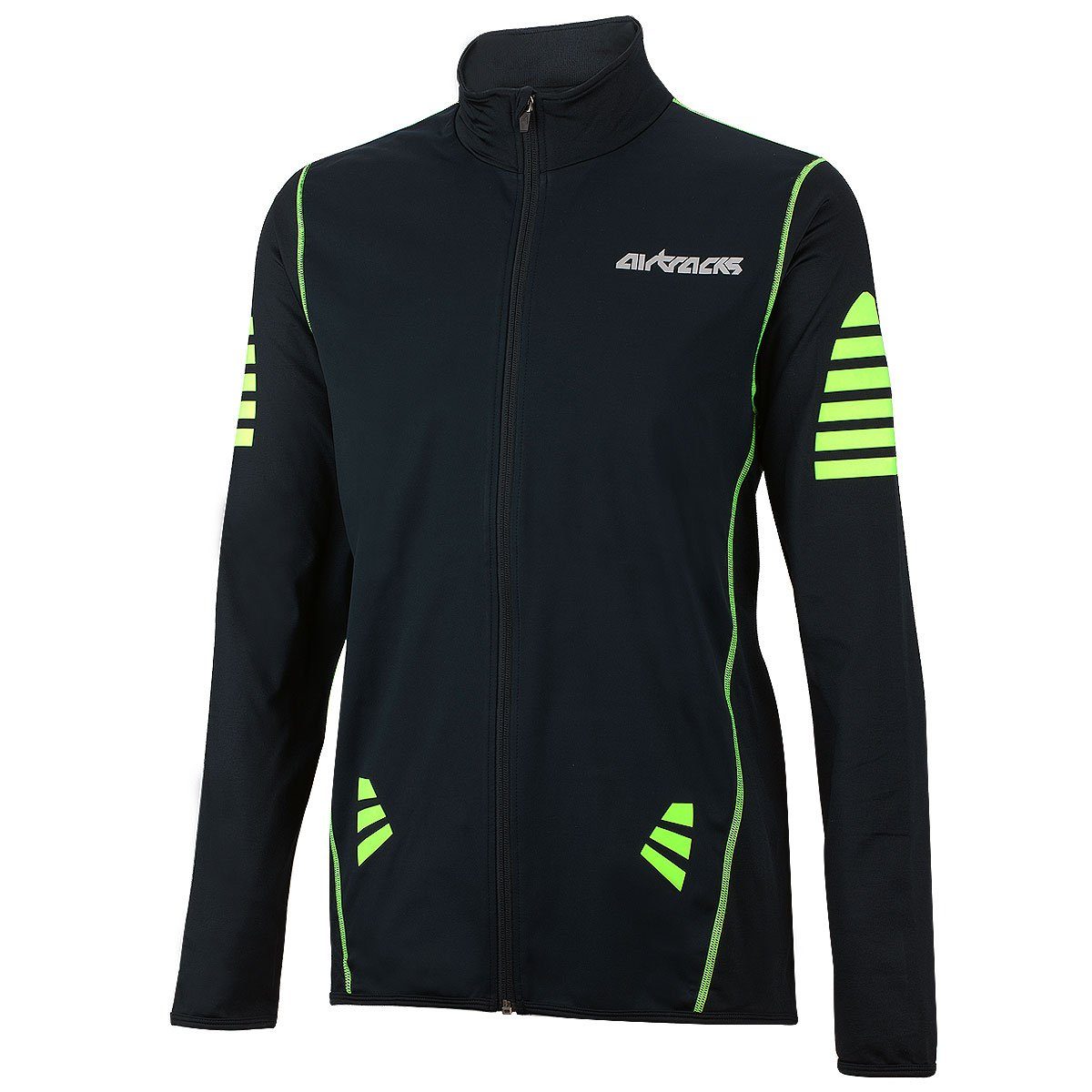 Airtracks Fahrradhose Herren Thermo Radtrikot Set Pro Windstopper (Fahrradtrikot Set, 2-tlg) Thermo Fahrradhose lang + Thermo Fahrradtrikot Langarm, für Herbst-Winter  S M L XL XXL XXXL