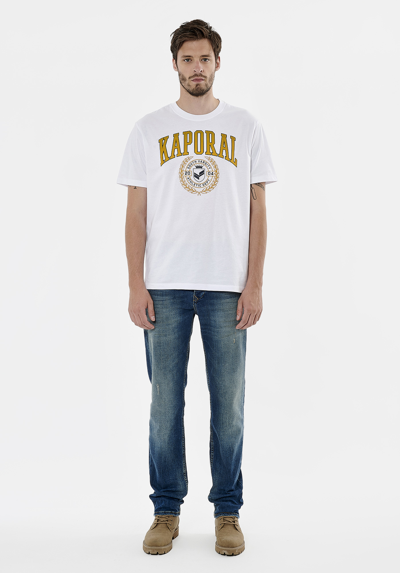 ROBIN  T-shirt blanc homme 100% coton