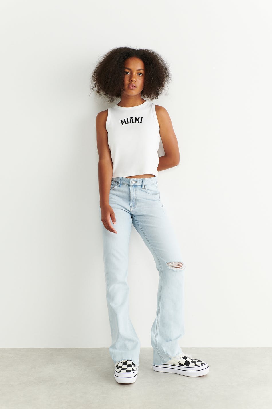 Super low bootcut jeans