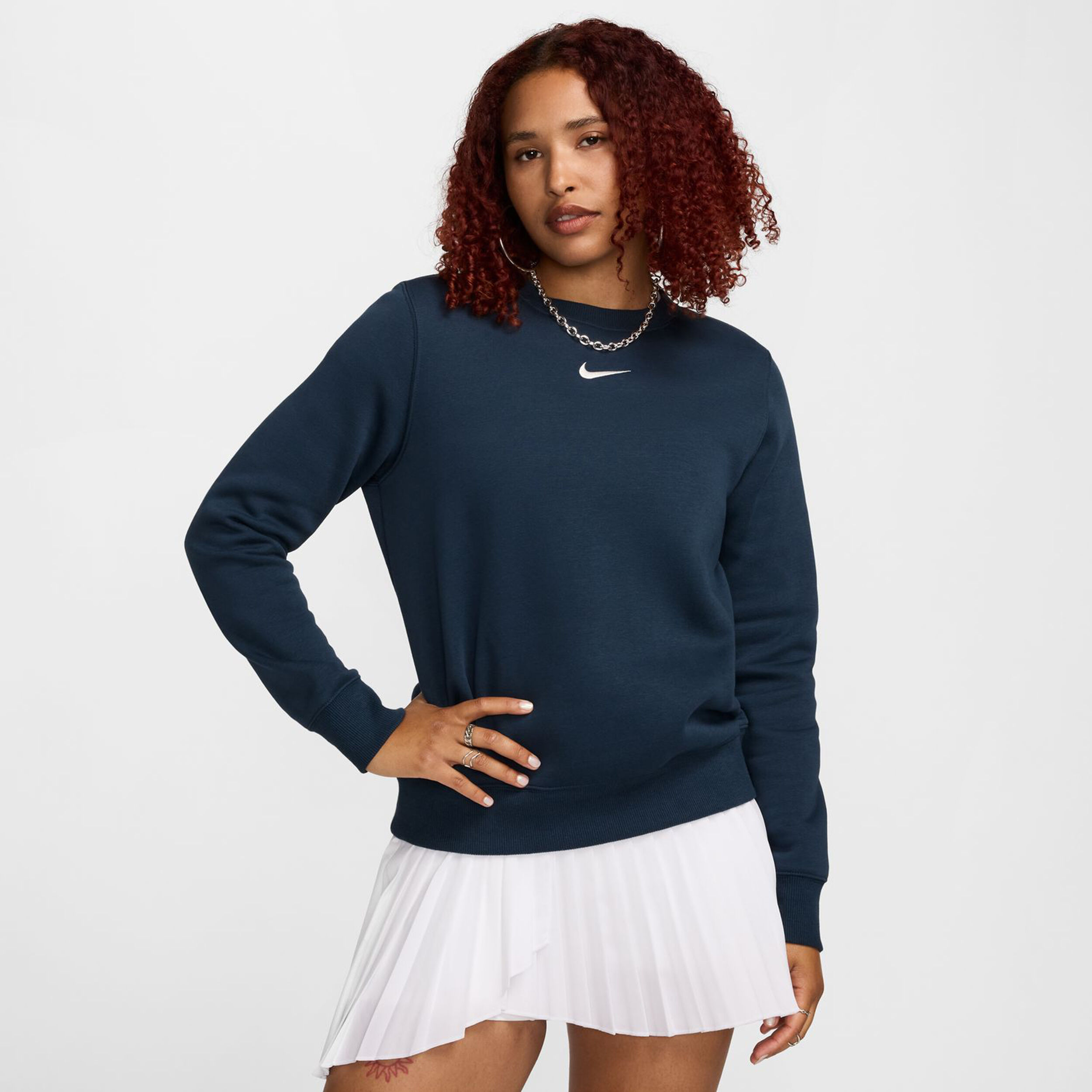 PHNX Fleece STD Crew T-Shirt Damen - Dunkelblau