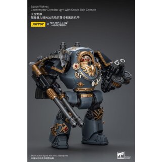 Warhammer The Horus Heresy Actionfigur 1/18 Space Wolves Contemptor Dreadnought with Gravis Bolt Cannon 12 cm