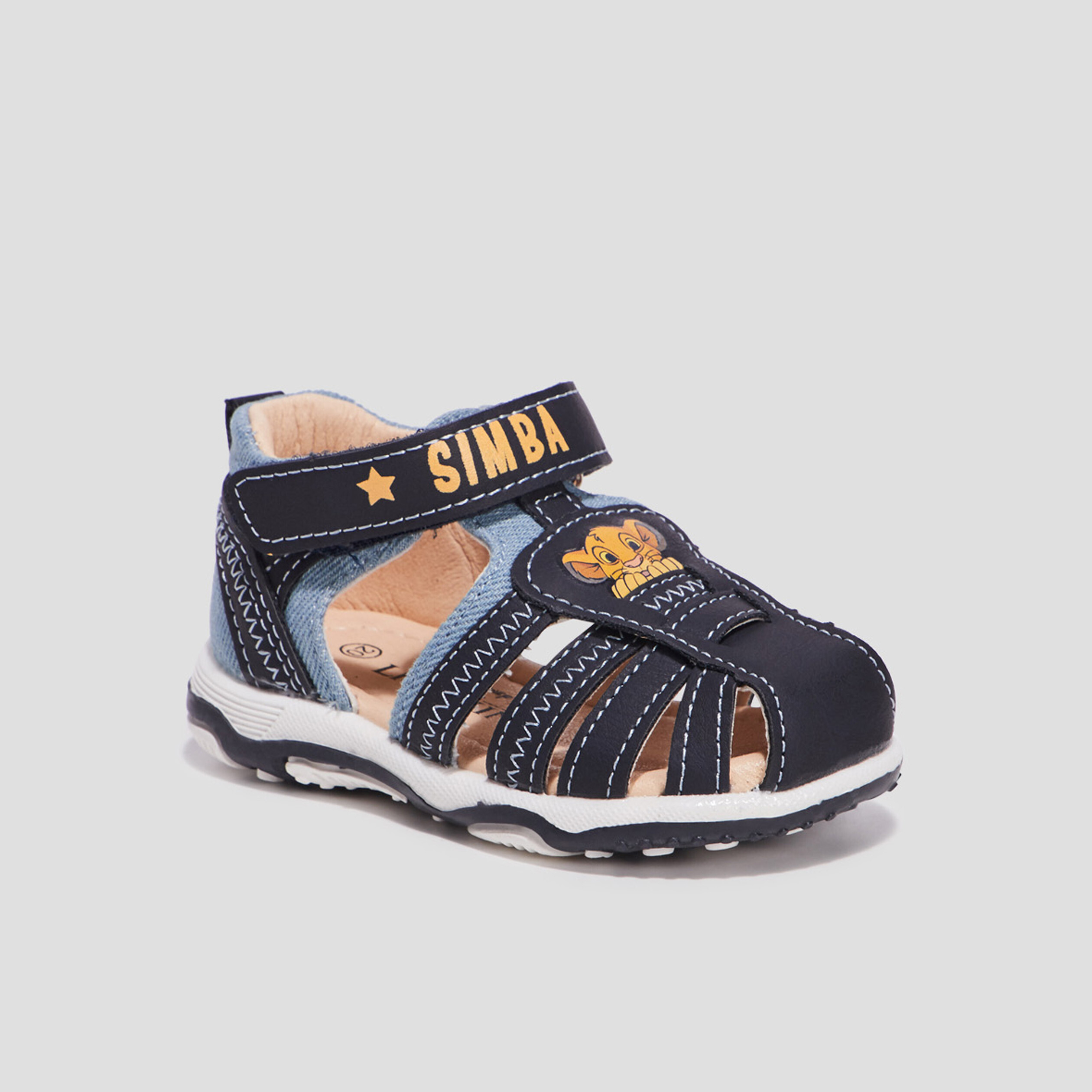 Sandales Le Roi lion bleu marine bébé garçon | La Halle