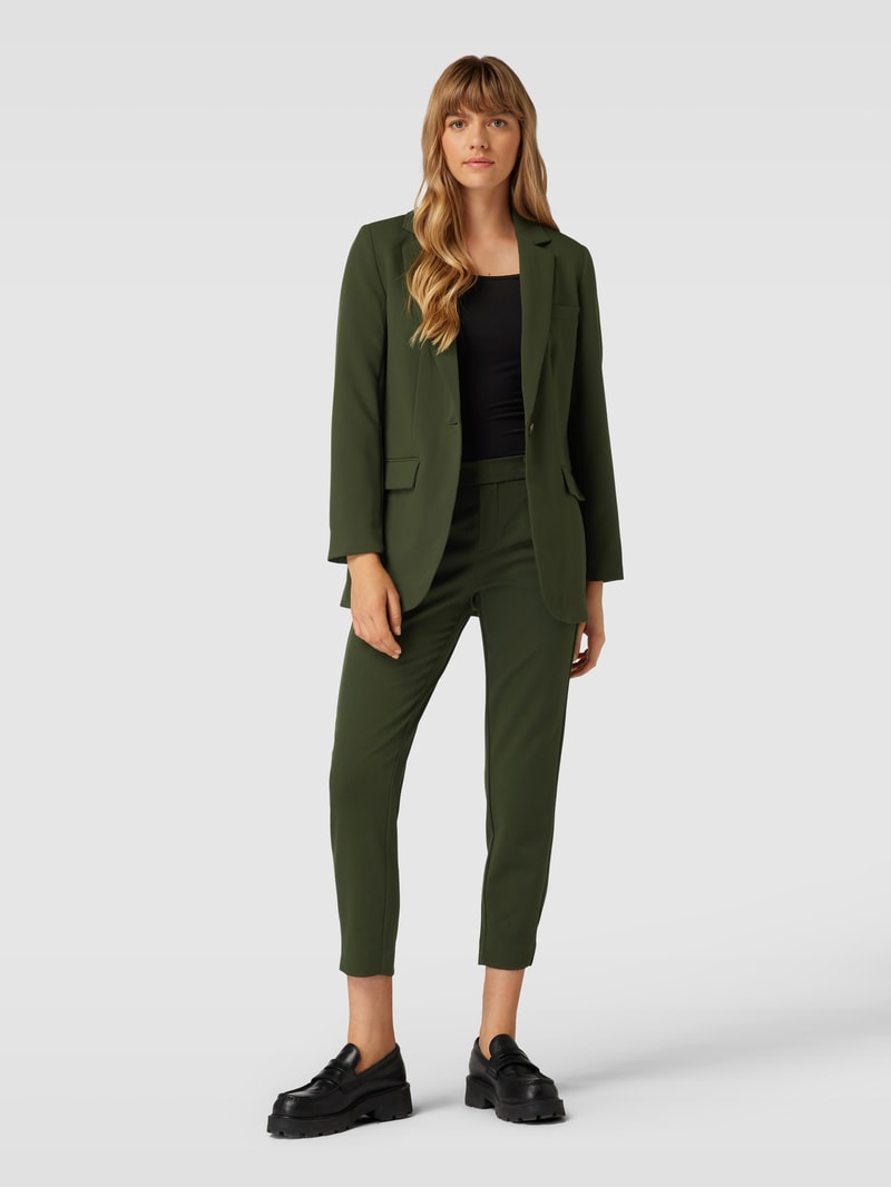 Blazer mit Reverskragen Modell 'Sigrid' in olivgrün
