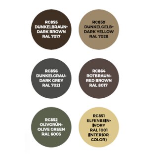 AK Real Colors Paintset - 1937-1944 Panzer Colors (6x 17ml)