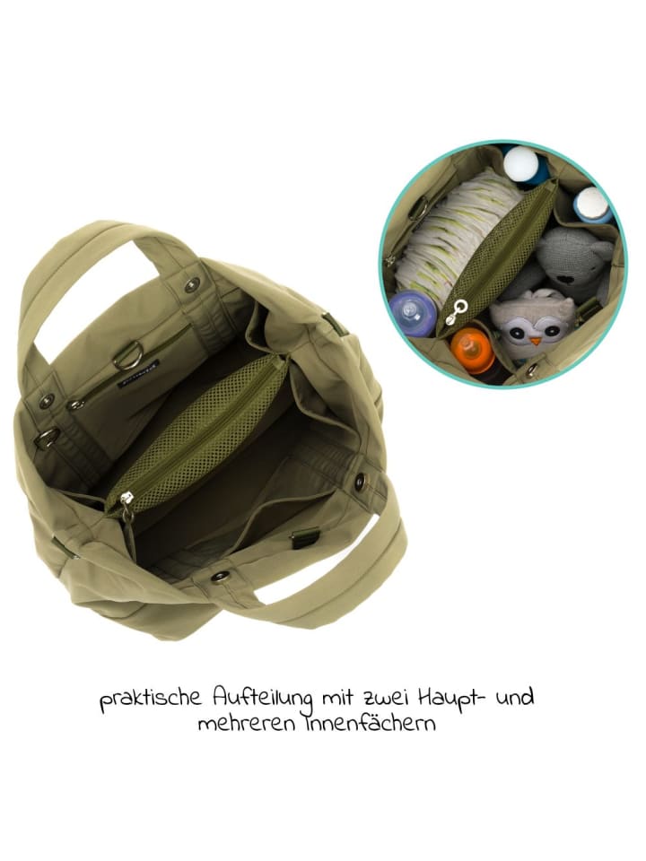 fillikid Wickeltasche Palma mit Wickelunterlage und Thermotasche in gruen günstig kaufen onesize