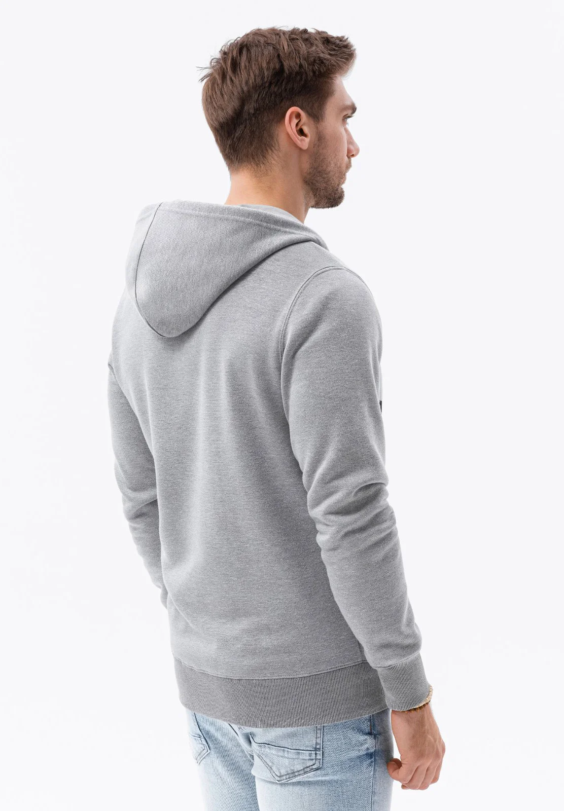 Sudadera con capucha y cremallera ombré