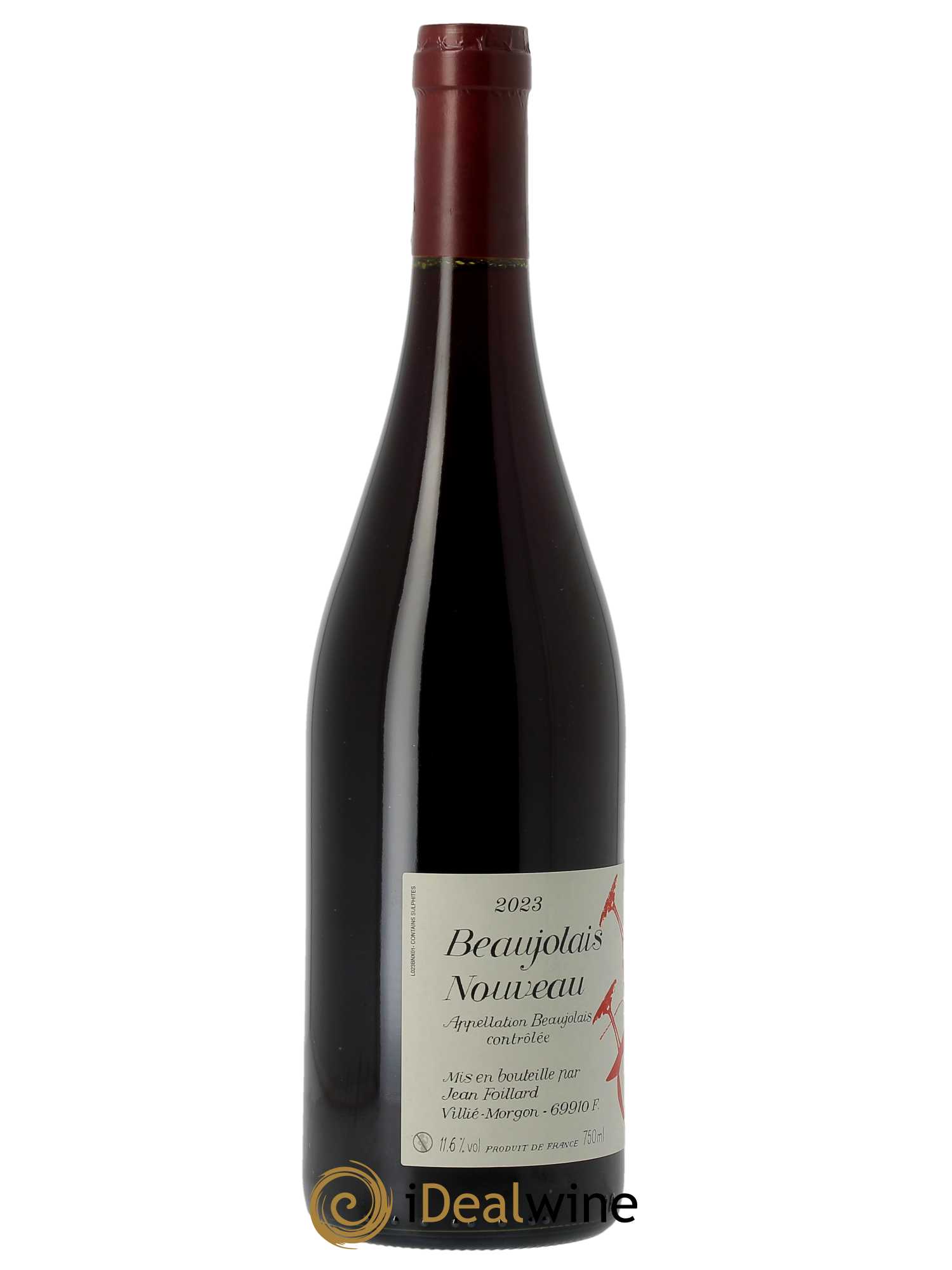 Beaujolais Nouveau Jean Foillard  2023 - Lot de 1 Bouteille